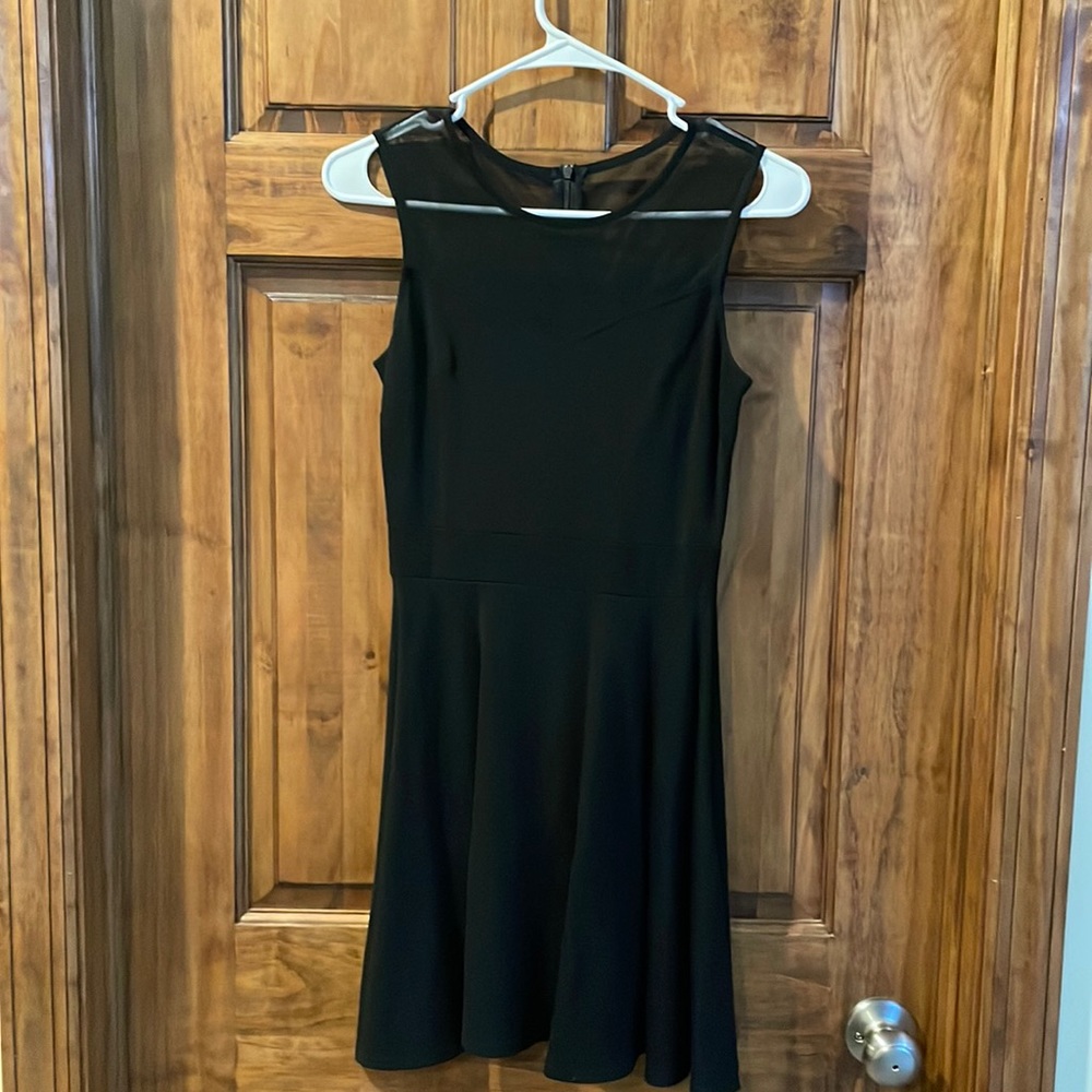 XS black classy mesh sleeveless dress